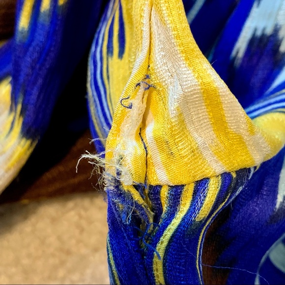 TORY BURCH Silk Elastic Hem Long Sleeve Blouse—SZ. 4 - Picture 13 of 16